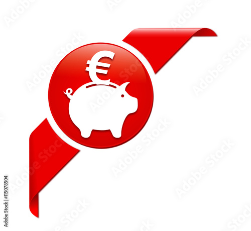 épargne sur bouton coin rouge