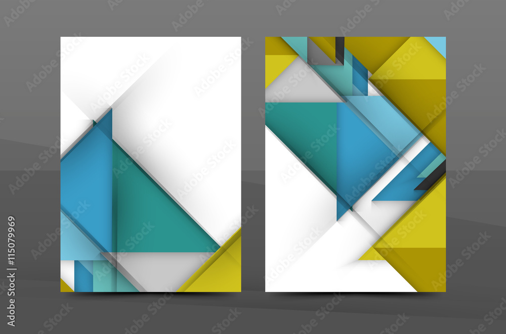 Squares and triangles annual report cover template Squares and triangles annual report cover template