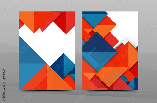 Squares and triangles annual report cover template