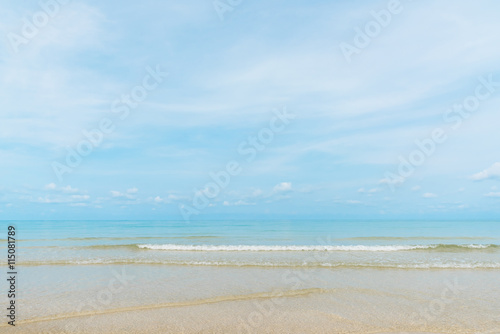 Exotic beach with gentle wave on the beach