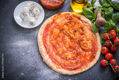 Italian margherita pizza