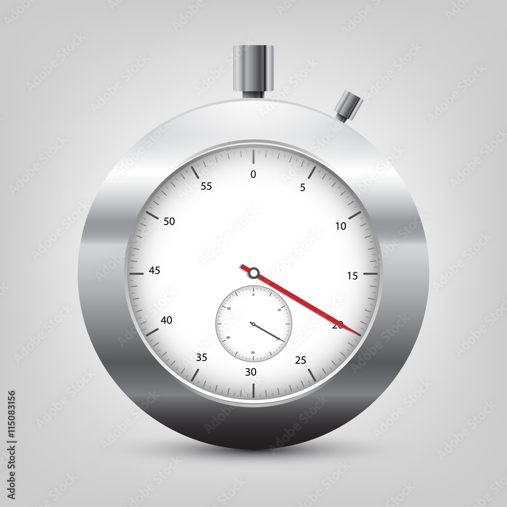 vector stopwatch with shadow vector stopwatch with shadow