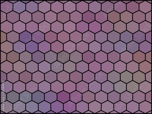 Gradient low poly hexagon style vector mosaic background