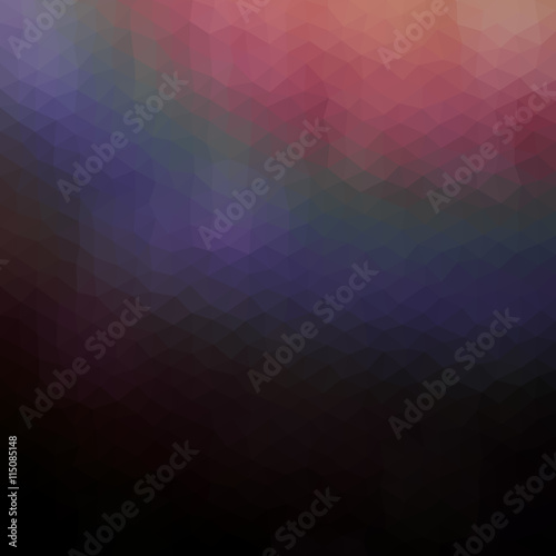 Gradient low poly triangle style vector mosaic background © pandawild
