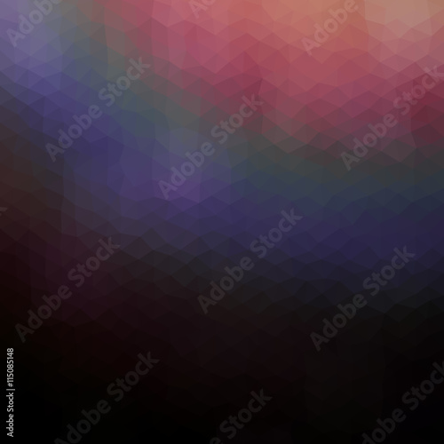 Gradient low poly triangle style vector mosaic background