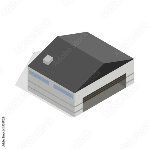 Hangar icon in isometric 3d style isolated vector illustration