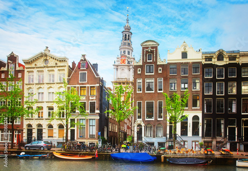 medieval houses of Amsterdam, Netherlands