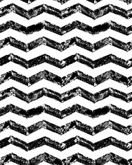 Papier peint photo Chevron patrons Chevron géométrique grunge noir blanc  © natalyon
