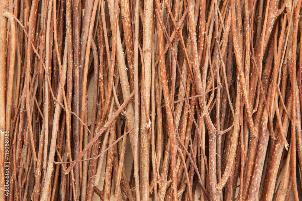 Wooden rods. A lot of. Close. texture. Background