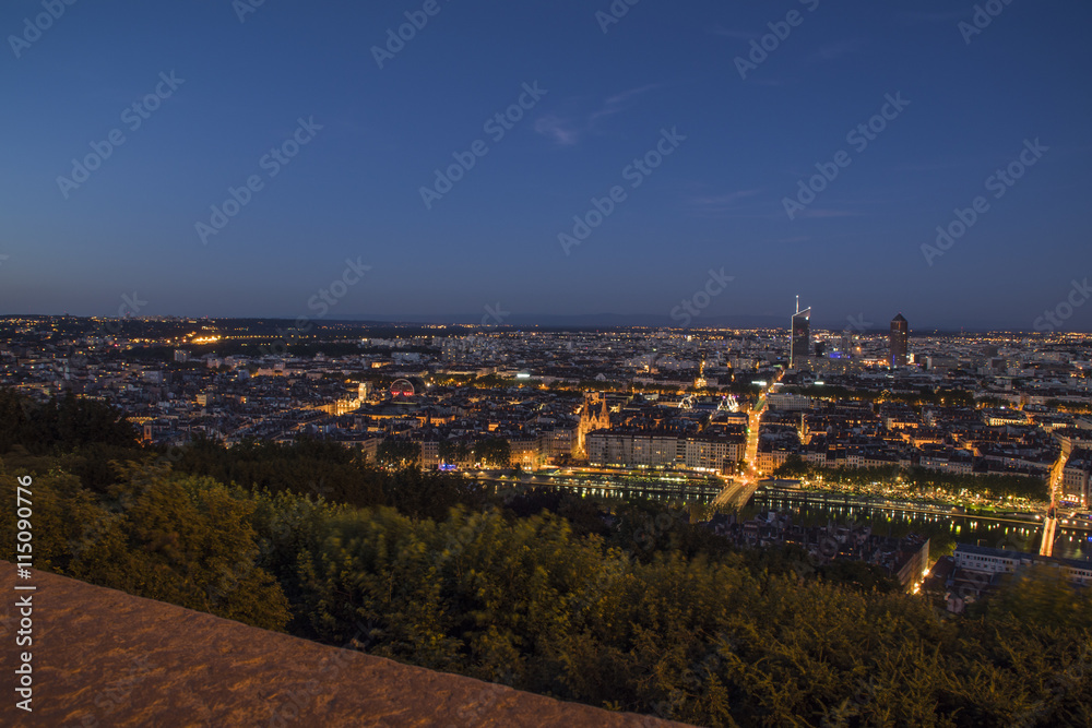 Lyon la nuit.