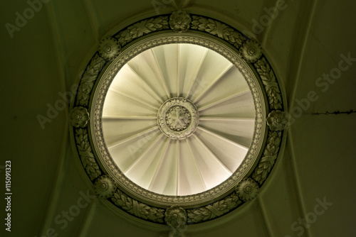 Ornated ceiling in the Moscow underground