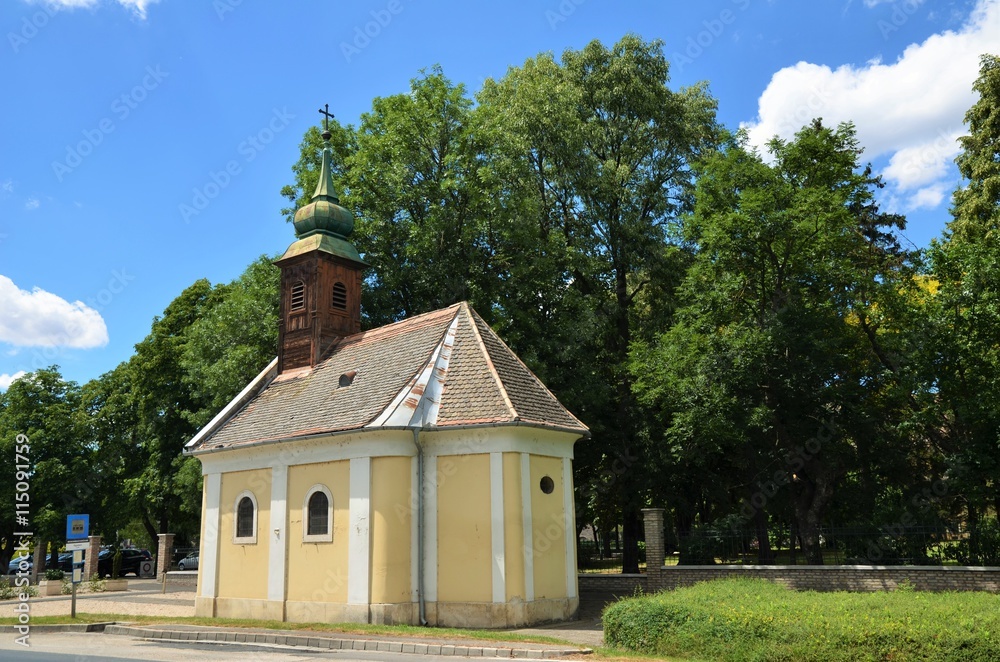 Petite chapelle au clocher à bulbe, Mosonmagyaróvár, Hongrie
