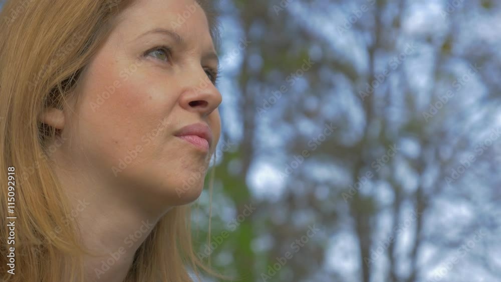 Beautiful blond woman outdoor enjoying nature 4K 2160p UHD footage - Outdoor blonde woman 4K 3840X2160 UHD video Beautiful blond woman outdoor enjoying nature 4K 2160p UHD footage - Outdoor blonde woman 4K 3840X2160 UHD video