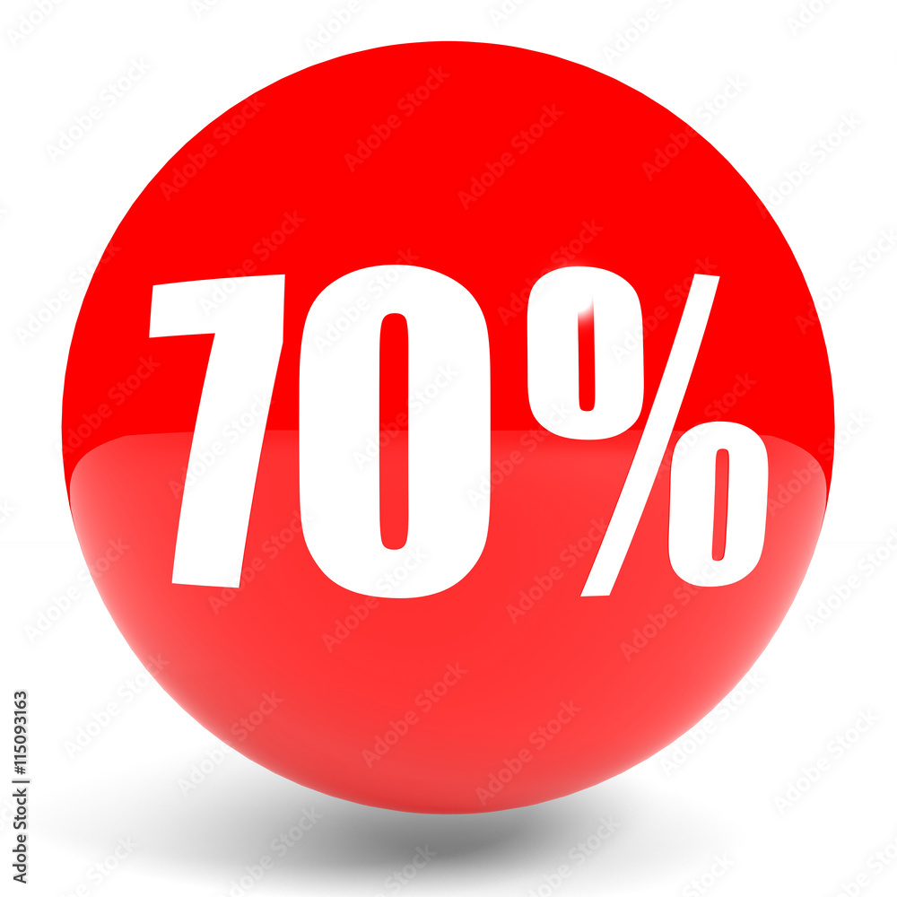 Discount 70 percent off. 3D illustration. Discount 70 percent off. 3D illustration.