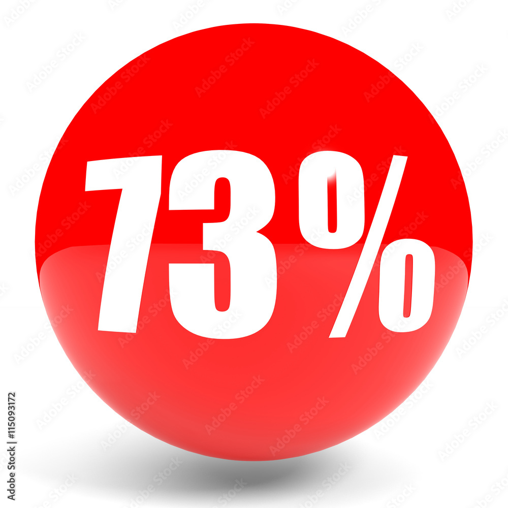 Discount 73 percent off. 3D illustration. Discount 73 percent off. 3D illustration.
