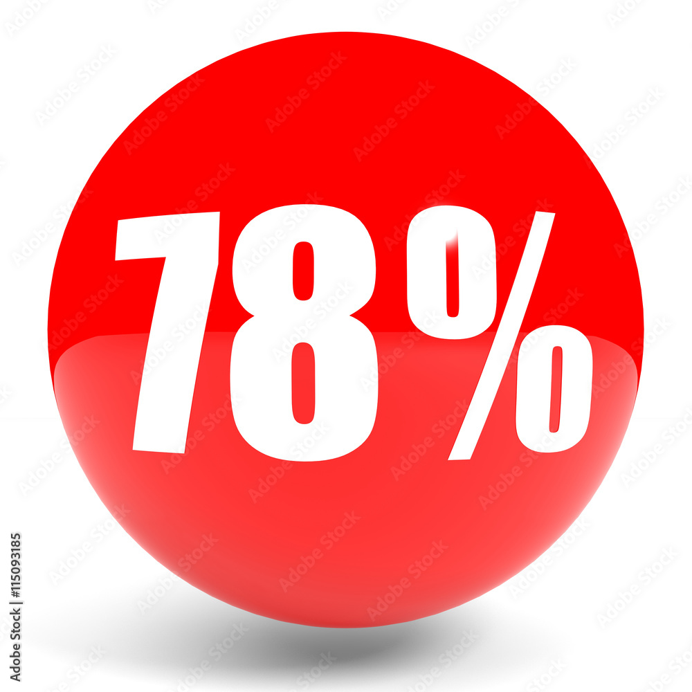 Discount 78 percent off. 3D illustration. Discount 78 percent off. 3D illustration.
