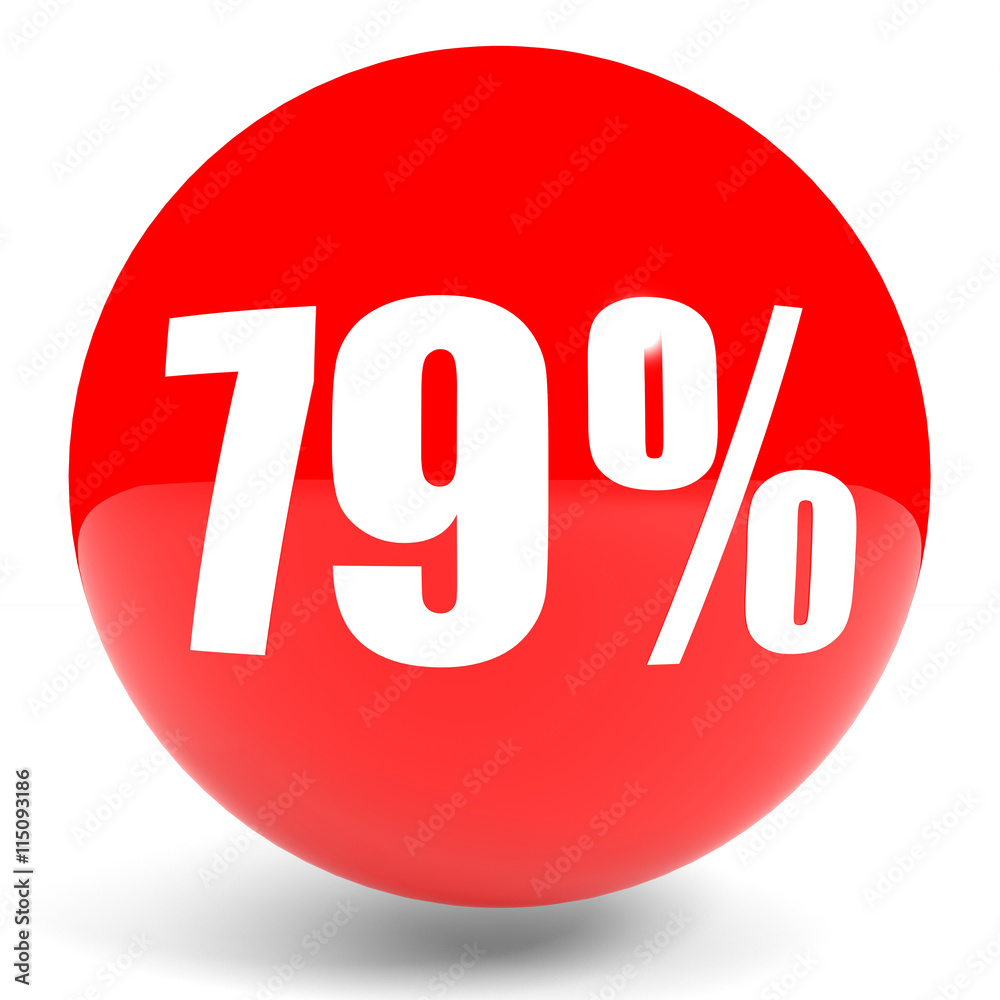 Discount 79 percent off. 3D illustration. Discount 79 percent off. 3D illustration.