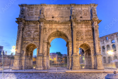 Arch of Constantine in Rome, Italy, HDR photo