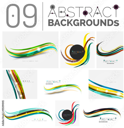 Set of abstract backgrounds
