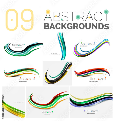 Set of abstract backgrounds