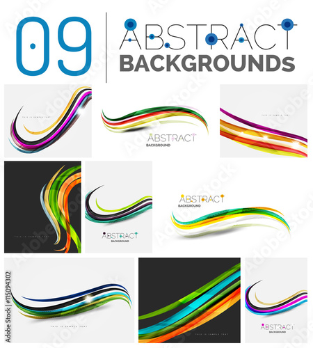 Set of abstract backgrounds photo