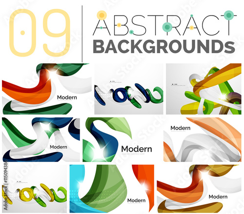 Set of abstract backgrounds