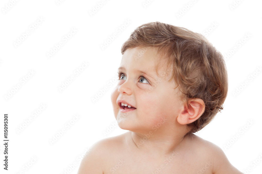 Baby with one years old doing funny gestures Baby with one years old doing funny gestures
