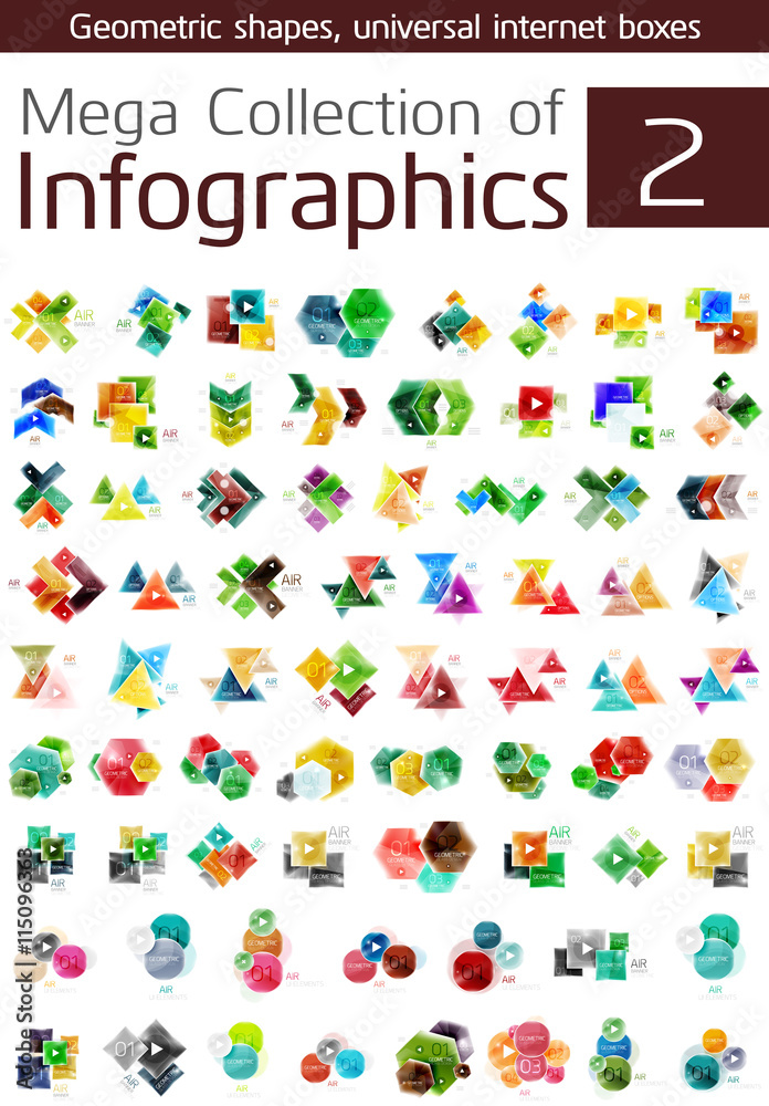Fototapeta Mega collection of infographic templates