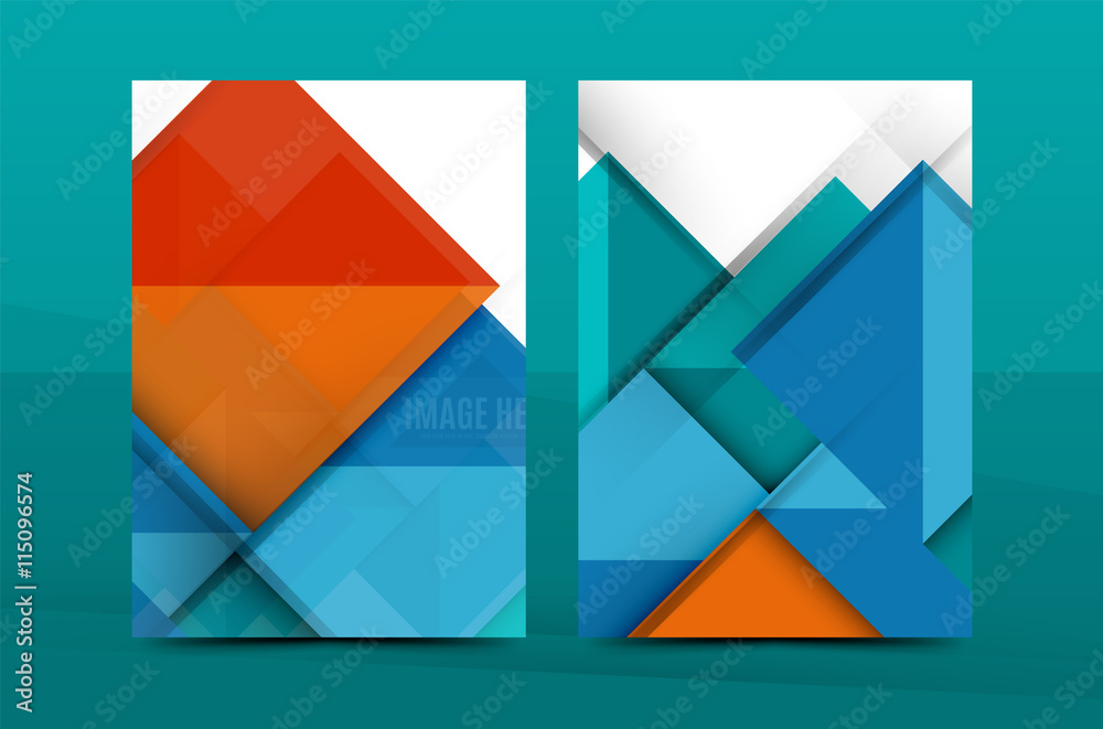 Colorful geometric A4 business print template Colorful geometric A4 business print template