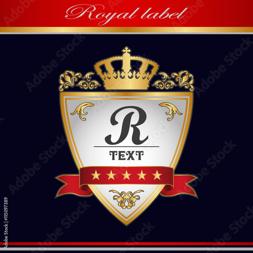 royal vintage label.