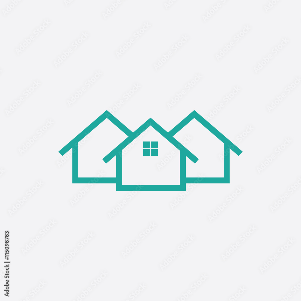Turquoise home icon isolated on white background Turquoise home icon isolated on white background