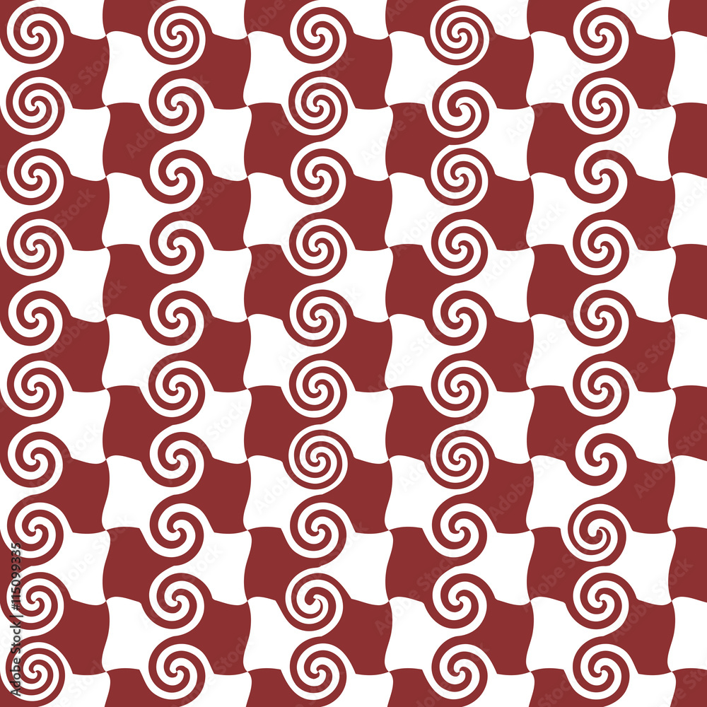 Square and spiral seamless pattern.