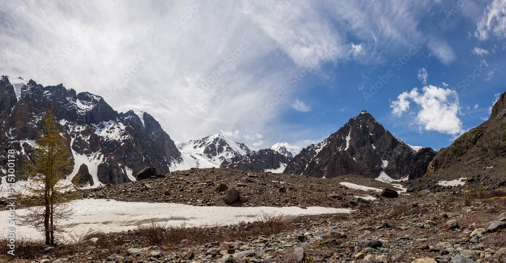 Beautiful view of a mountains landscape in Altai mountains