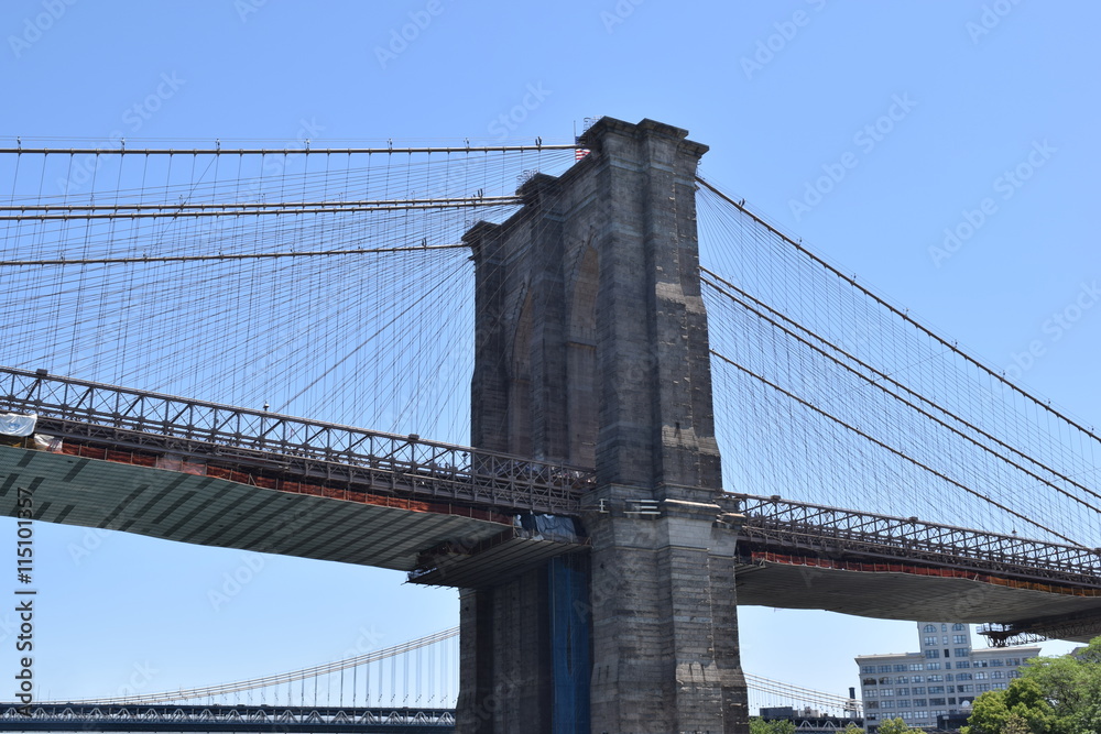 Obraz premium New York, Jun 2016: Brooklyn Bridge