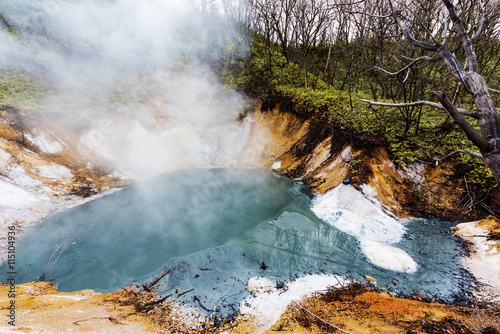 Taisho Jigoku geyser, Noboribetsu, Hokkaido photo