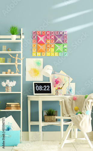 Stylish design workplace