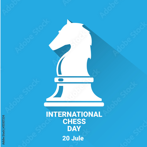 international chess day background . vector chess
