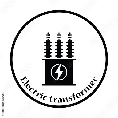 Electric transformer icon