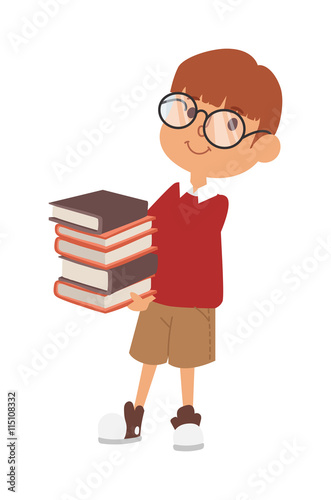School kid boy study, childhood happy primary education character vector. School kid girl education and happy school kid study primary school. School kids preschool classroom.