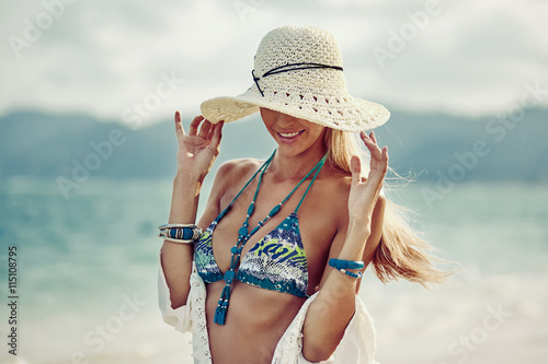 Elegant young woman outdoor portrait