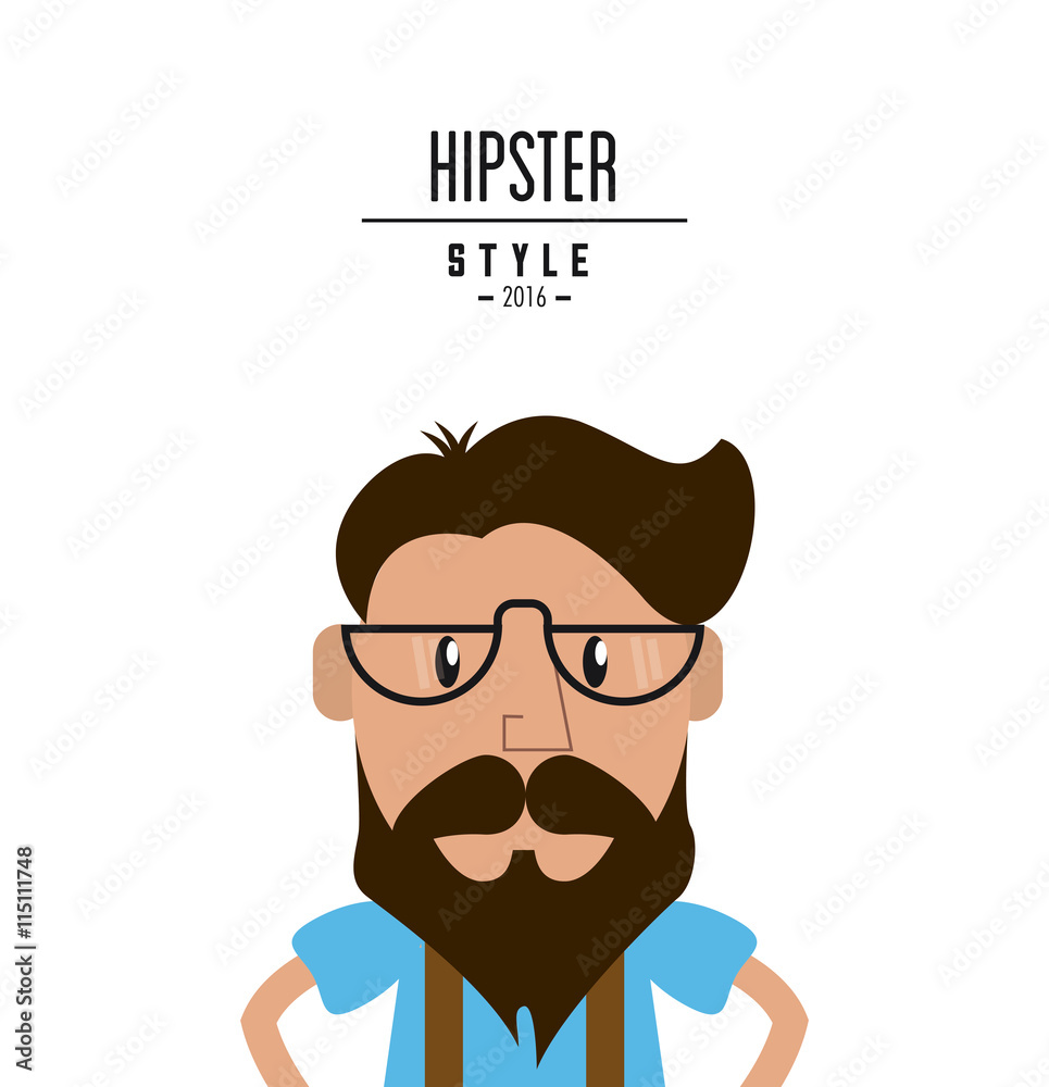 Cartoon man icon. Hipster Style design. Vector graphic Cartoon man icon. Hipster Style design. Vector graphic