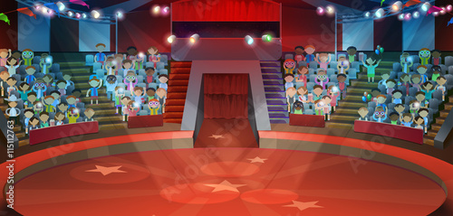 Circus arena, vector background