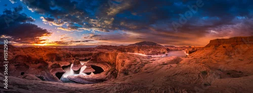 Obraz Refleksja Canyon i Navajo Mountain w Sunrise Panorama
