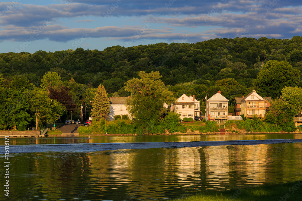 Hudson and Mohawk River view meeting at Livingston NY