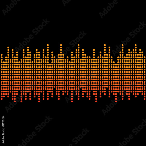 Abstract music inspired graphic equalizer background.