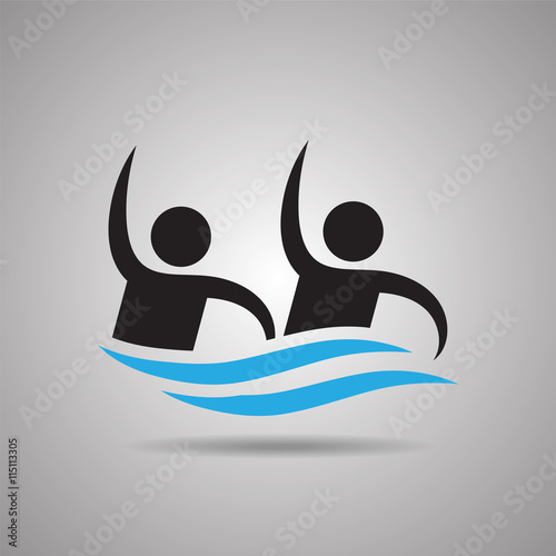synchronized swimming. Sport team icon and symbol