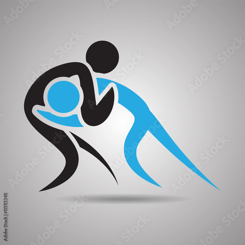 freestyle wrestlers sport icon and symbol