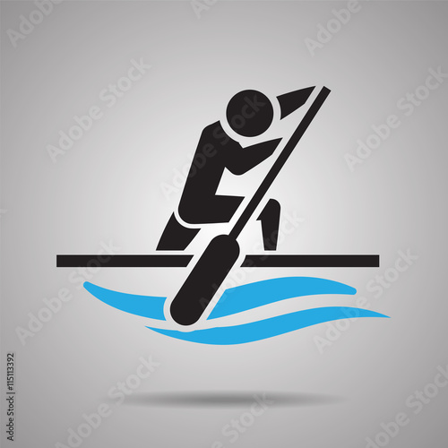 Canoe kayak sprint  sport icon and symbol