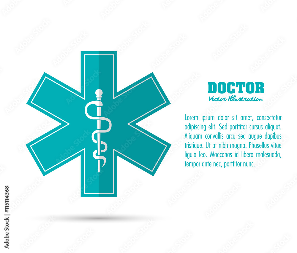 caduceus icon. Medical and Health care design. Vector graphic caduceus icon. Medical and Health care design. Vector graphic