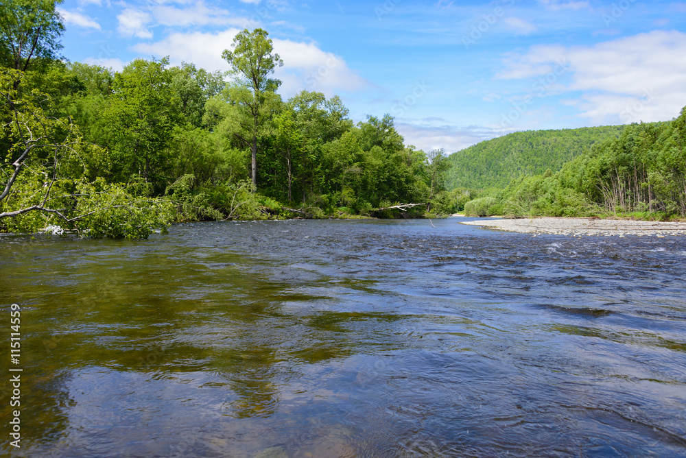Mountain River .
Mountain River in the northeast of Khabarovsk Krai , Russia . Mountain River .
Mountain River in the northeast of Khabarovsk Krai , Russia .